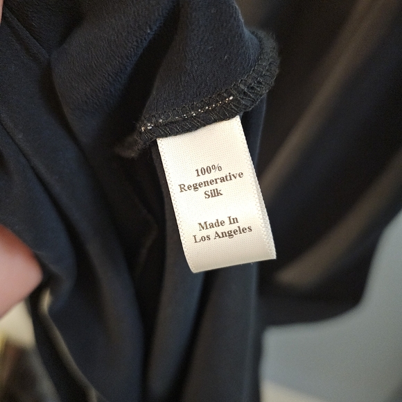 Christy Dawn Helen Silk Bias Skirt Small S Black Raven - Picture 4 of 5